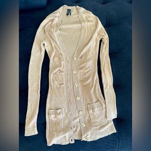 Marciano cardigan tan gold size xs